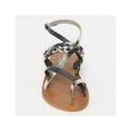 Cardamomo Sandals - Silver And Navy And Gold