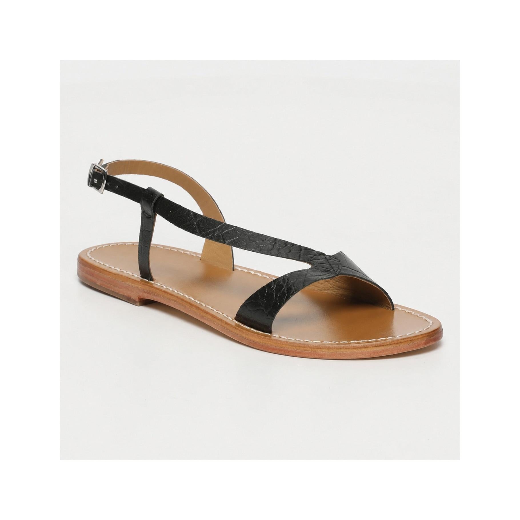 Sandalias Amadrya - Croco Negro
