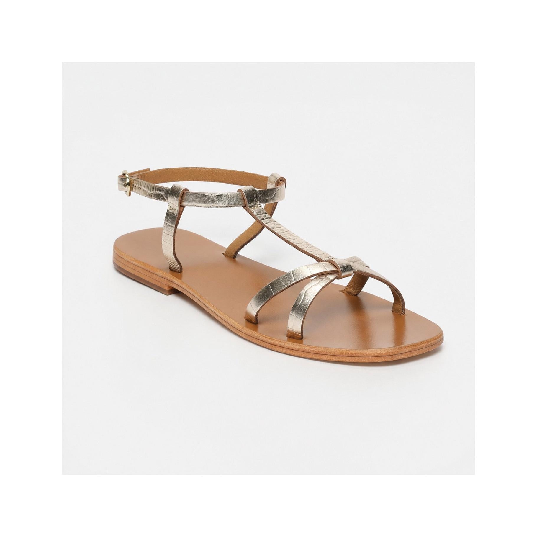 Sandales Iness - Croco Or Clair