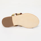 Fiona Sandals - Dark Gold+Black