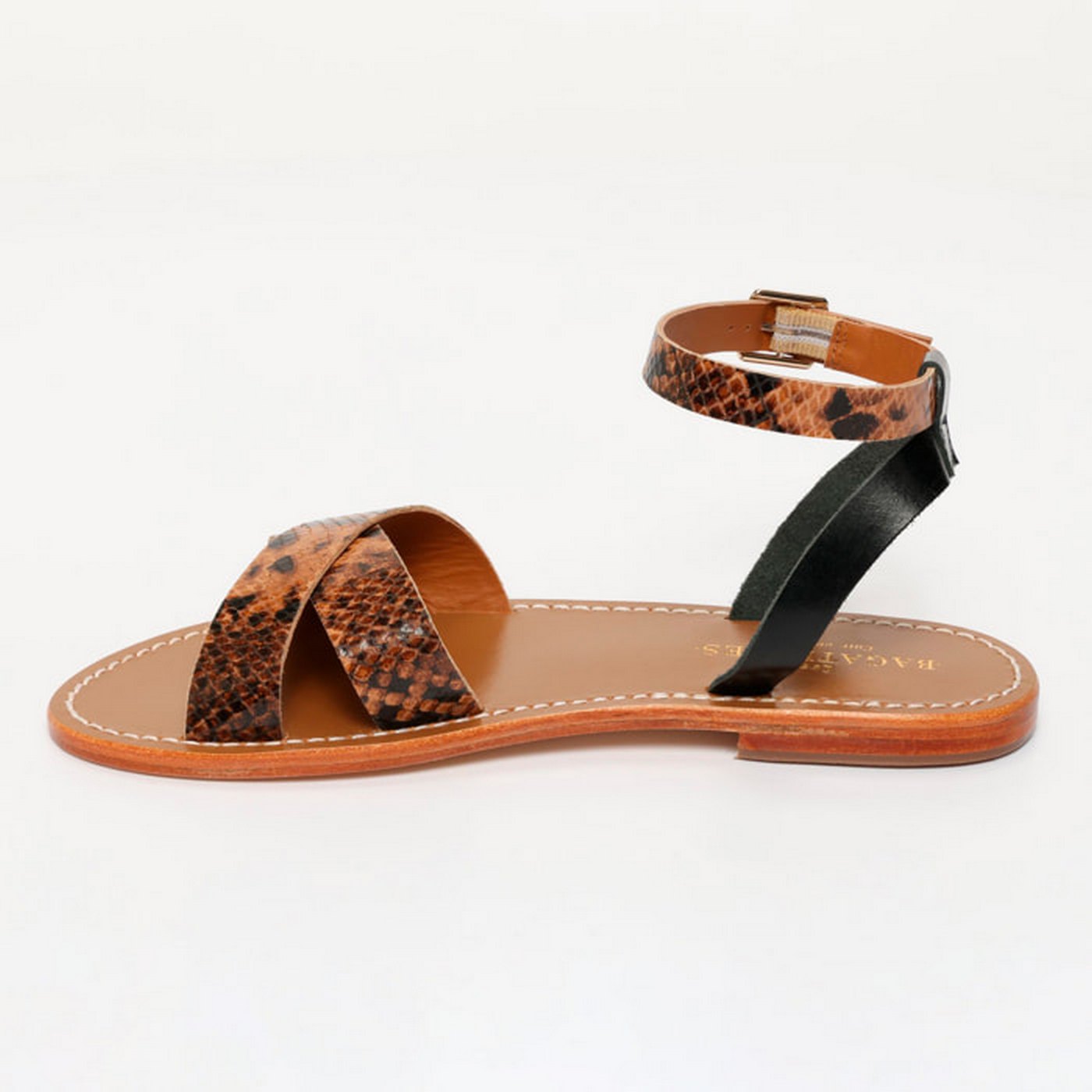 Sandalias Brione - Brown Snake/Negro