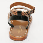 Sandalias Brione - Brown Snake/Negro