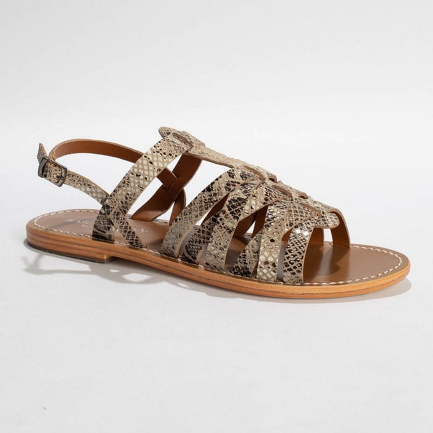 Sandales Caroline - Beige Snake
