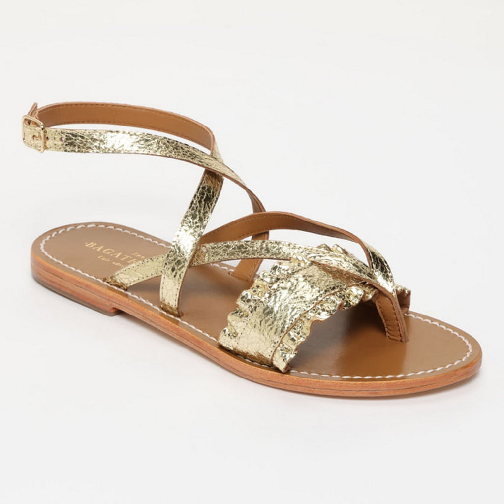 Sandalias Strevi - Dorado Craquelado