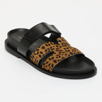 Sandales Baza - Brown Leopard/Black