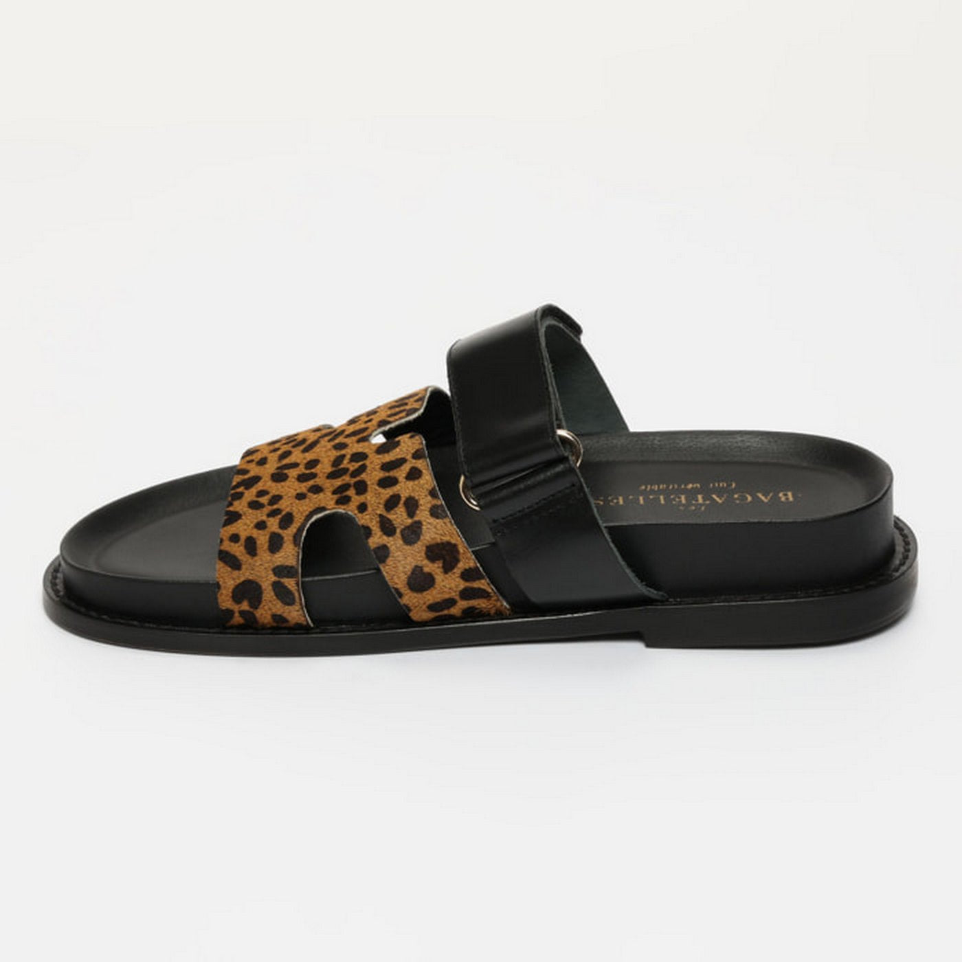 Sandales Baza - Brown Leopard/Black