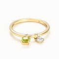 "Darling Peridot" Ring - 375/1000 Yellow Gold