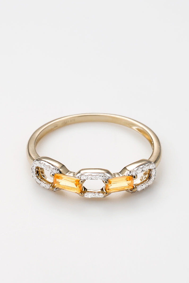"Kalys" Ring D0.07/30 C0.18/2 - 375/1000 Yellow Gold