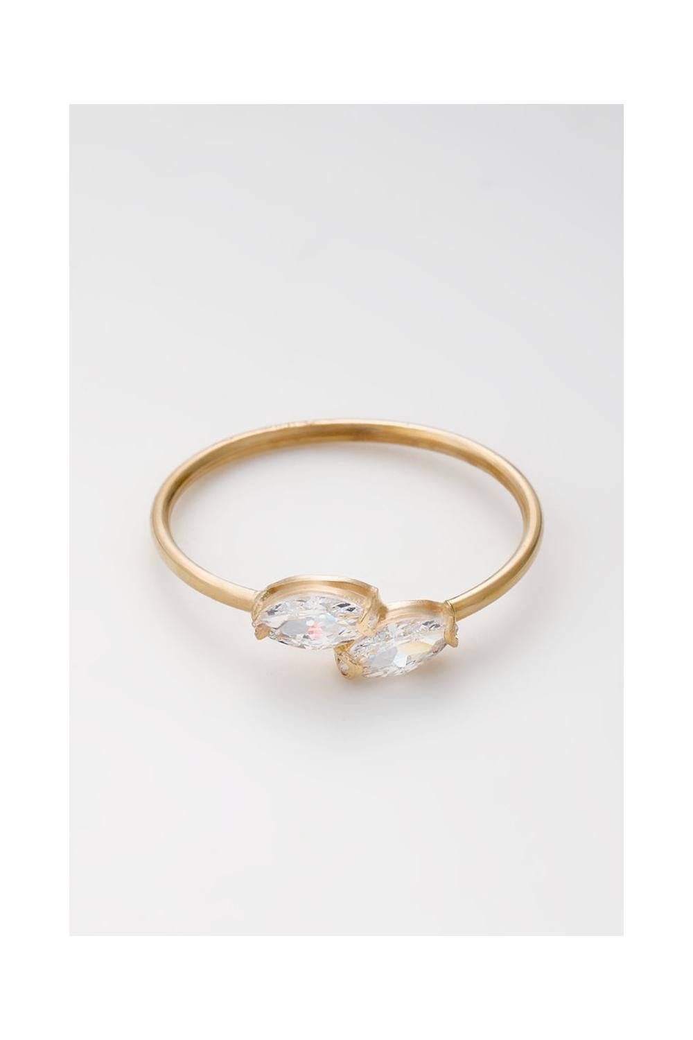 Bague "Fiona" Or Jaune 375 / 1000 Et Zirconium