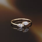 Bague " Fiona" Or Jaune 375 / 1000 Et Zirconium