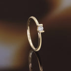 Bague " Morgan" Or Jaune 375 / 1000 Et Zirconium