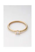 “Morgan” Ring 375/1000 Yellow Gold And Zirconium