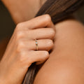 Bague " Lacey" Or Jaune 375 / 1000 Et Zirconium
