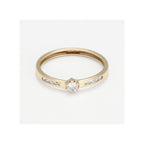 Bague " Lacey" Or Jaune 375 / 1000 Et Zirconium