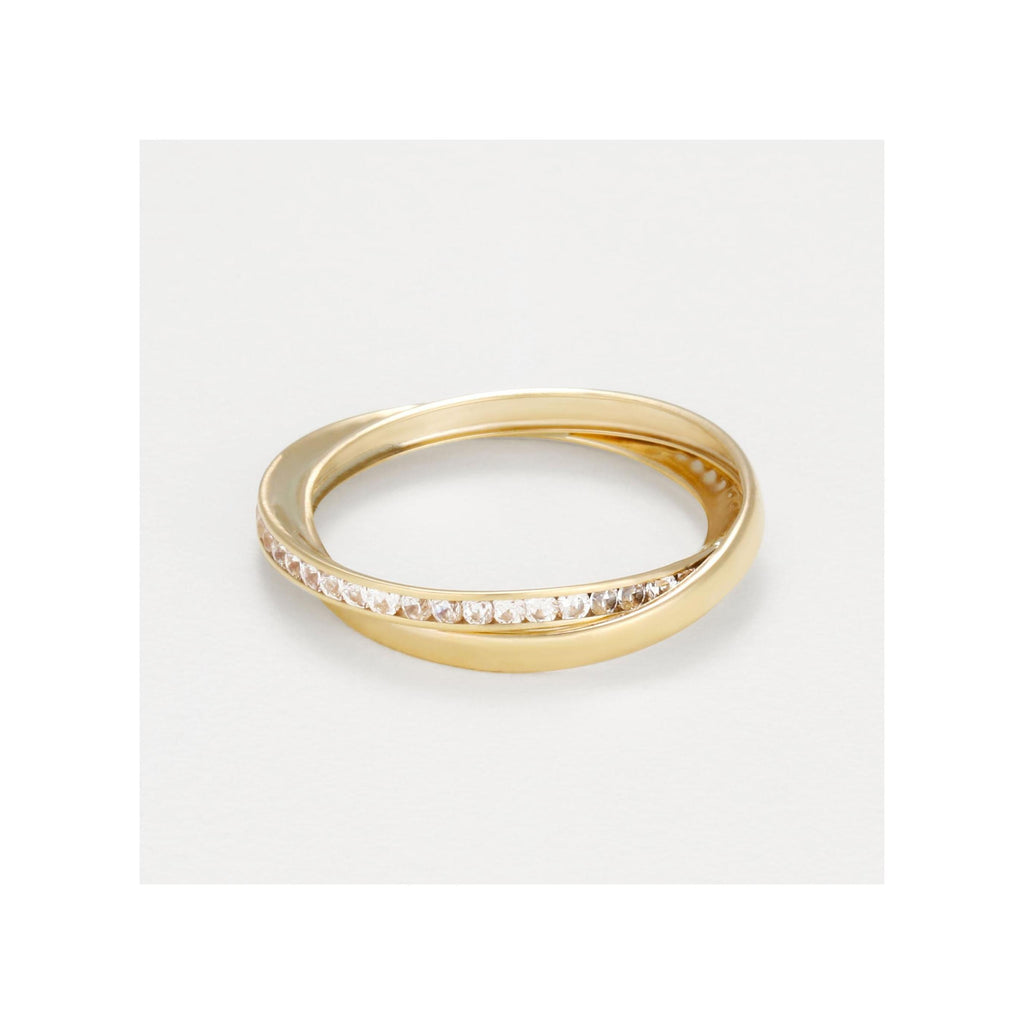 “Kylie” Ring 375/1000 Yellow Gold And Zirconium