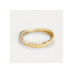 “Kylie” Ring 375/1000 Yellow Gold And Zirconium