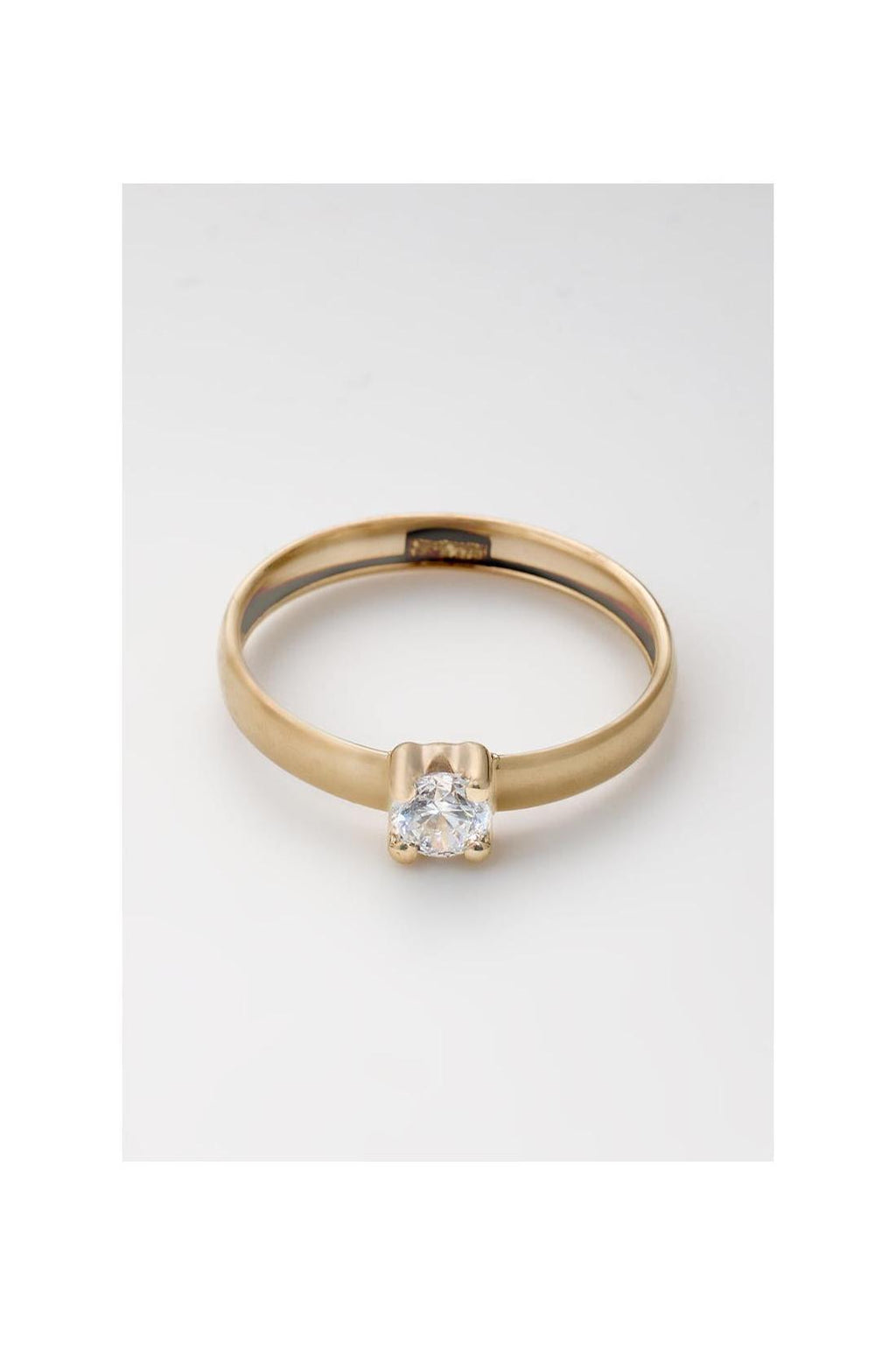 “Lucy” Ring 375/1000 Yellow Gold And Zirconium