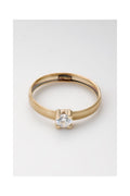 “Lucy” Ring 375/1000 Yellow Gold And Zirconium