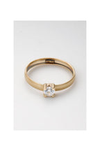 “Lucy” Ring 375/1000 Yellow Gold And Zirconium