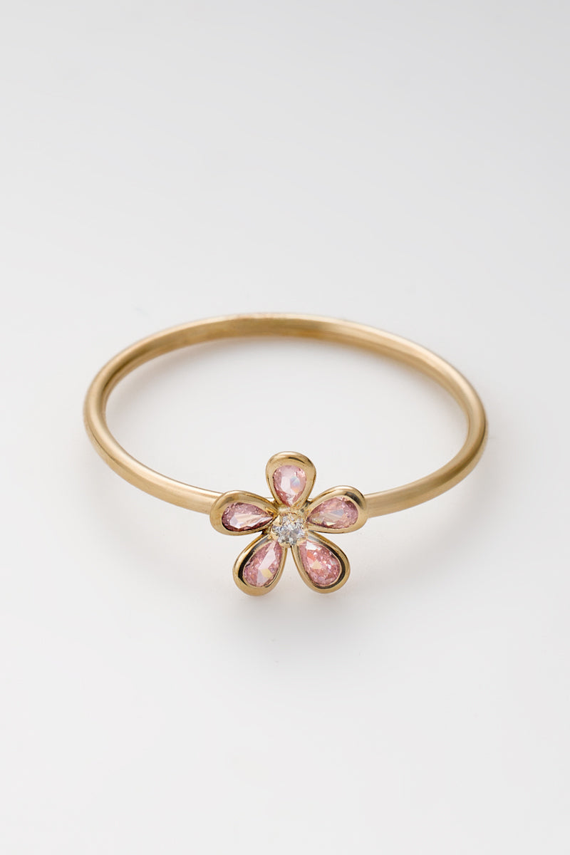 "Reese" Ring - Yellow Gold 375/1000 and Zirconium