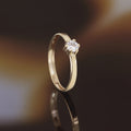 Bague "Her" Or Jaune 375/1000 Et Zirconium