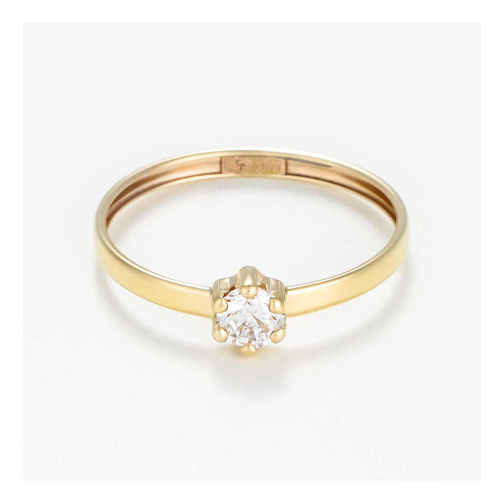 Bague "Her" Or Jaune 375/1000 Et Zirconium