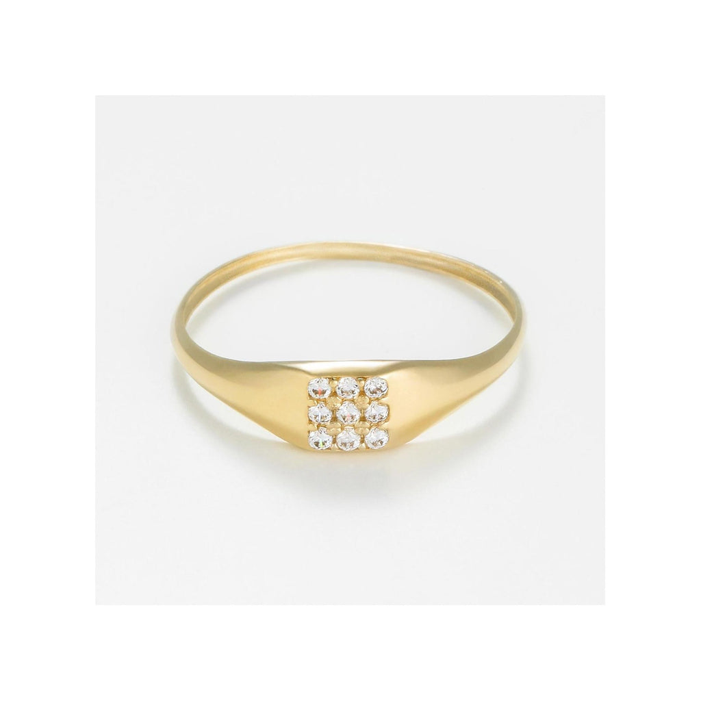 “Mara” Ring 375/1000 Yellow Gold And Zirconium