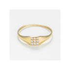 “Mara” Ring 375/1000 Yellow Gold And Zirconium