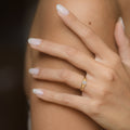 “Mara” Ring 375/1000 Yellow Gold And Zirconium