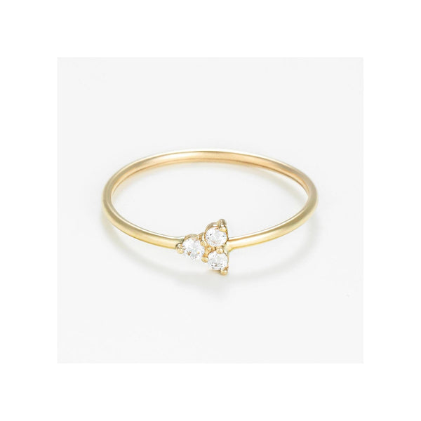 “Mia” Ring 375/1000 Yellow Gold And Zirconium