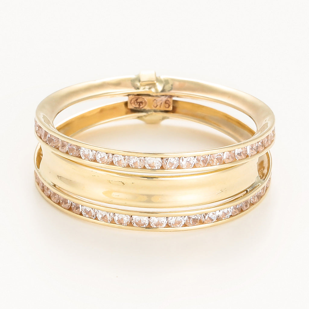 Ring "Blanca" 375/1000 Gelbgold und Zirkonia