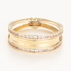 Ring "Blanca" 375/1000 Gelbgold und Zirkonia