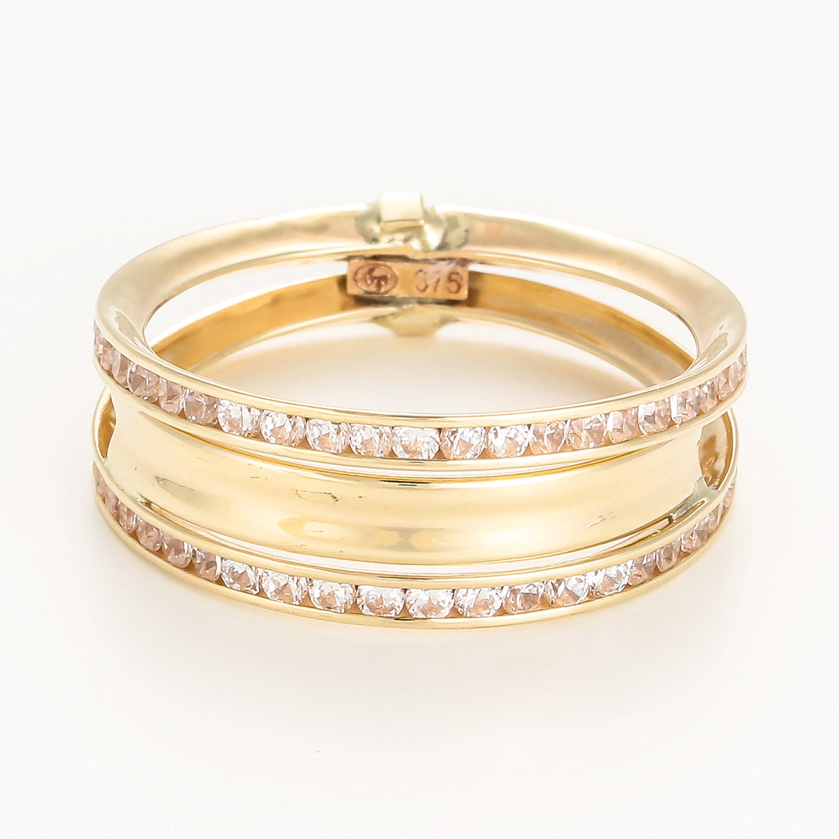 Ring "Blanca" 375/1000 Gelbgold und Zirkonia