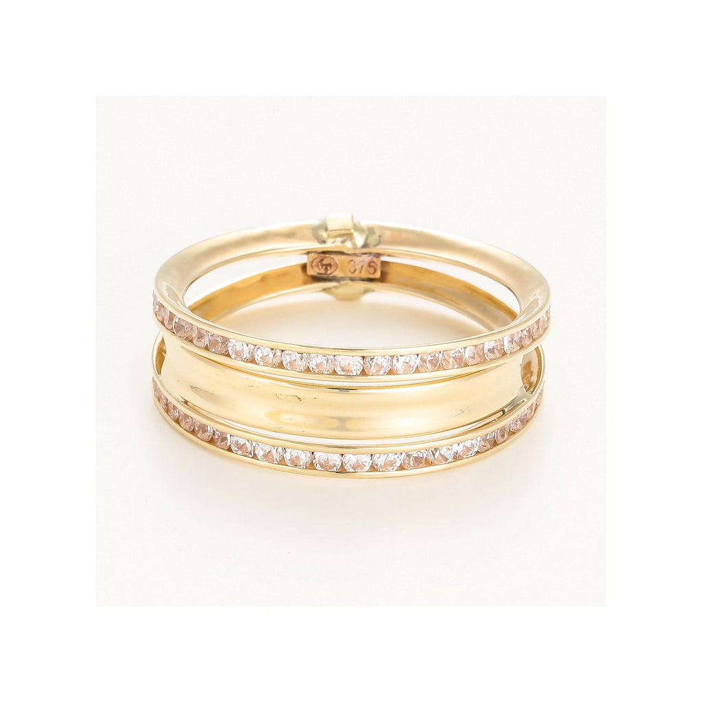 Sortija “Blanca” Oro Amarillo 375/1000 Y Circonio