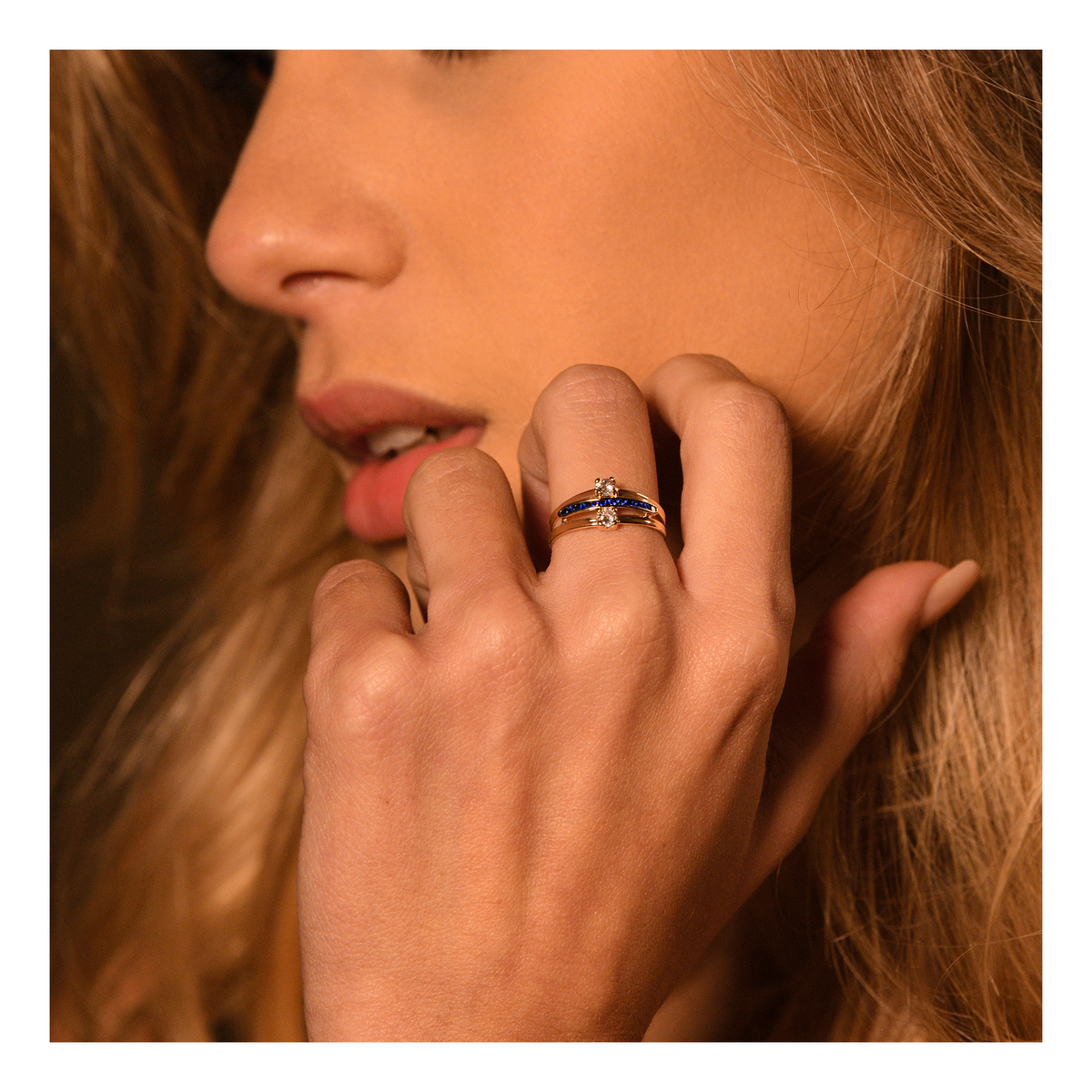 Bague " Dulce " Or Jaune 375/1000 Et Zirconium
