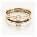 “Dulce” Ring 375/1000 Yellow Gold And Zirconium