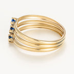 Bague "Abbie Zirconium Bleu "Or Jaune 375/1000 Et Zirconium