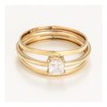 Anillo “Sam” Oro amarillo 375/1000 y circonio