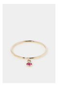 Bague "Pierette Rouge" Or Jaune 375/1000 Et Zirconium