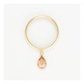 Anillo “Medallón Naranja” Oro amarillo 375/1000 y circonio