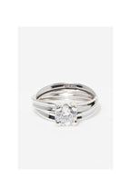 “Nine” Ring 375/1000 White Gold And Zirconium