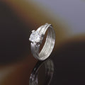 “Nine” Ring 375/1000 White Gold And Zirconium