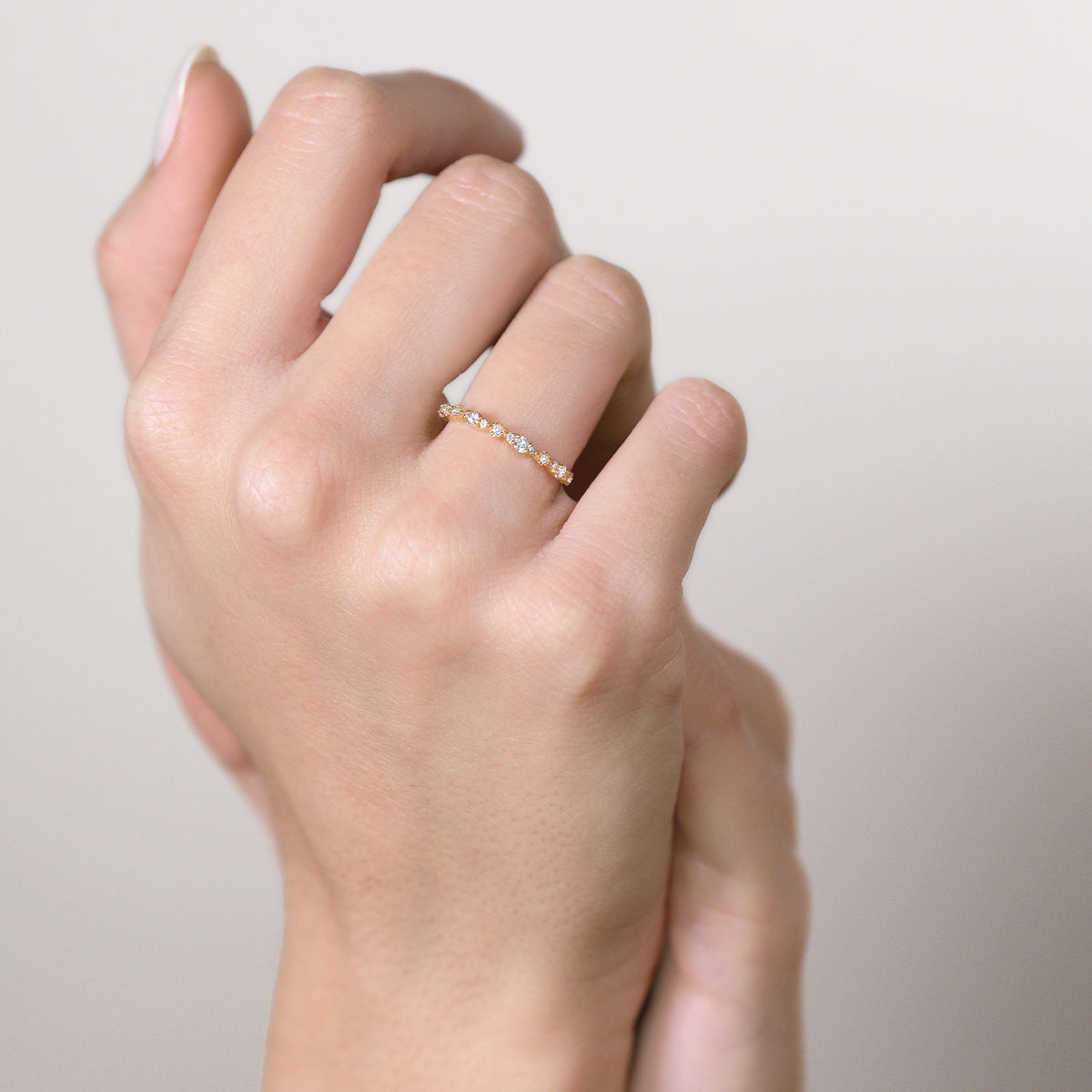 Bague "Relation" Or Jaune 375/1000 Et Zirconium