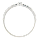 Bague "Profond" Or Blanc 375/1000 Et Zirconium