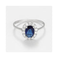 Bague "Bleu Merveilleux" Or Blanc 375/1000