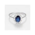 Anillo “Merveilleux Azul” Oro blanco 375/1000