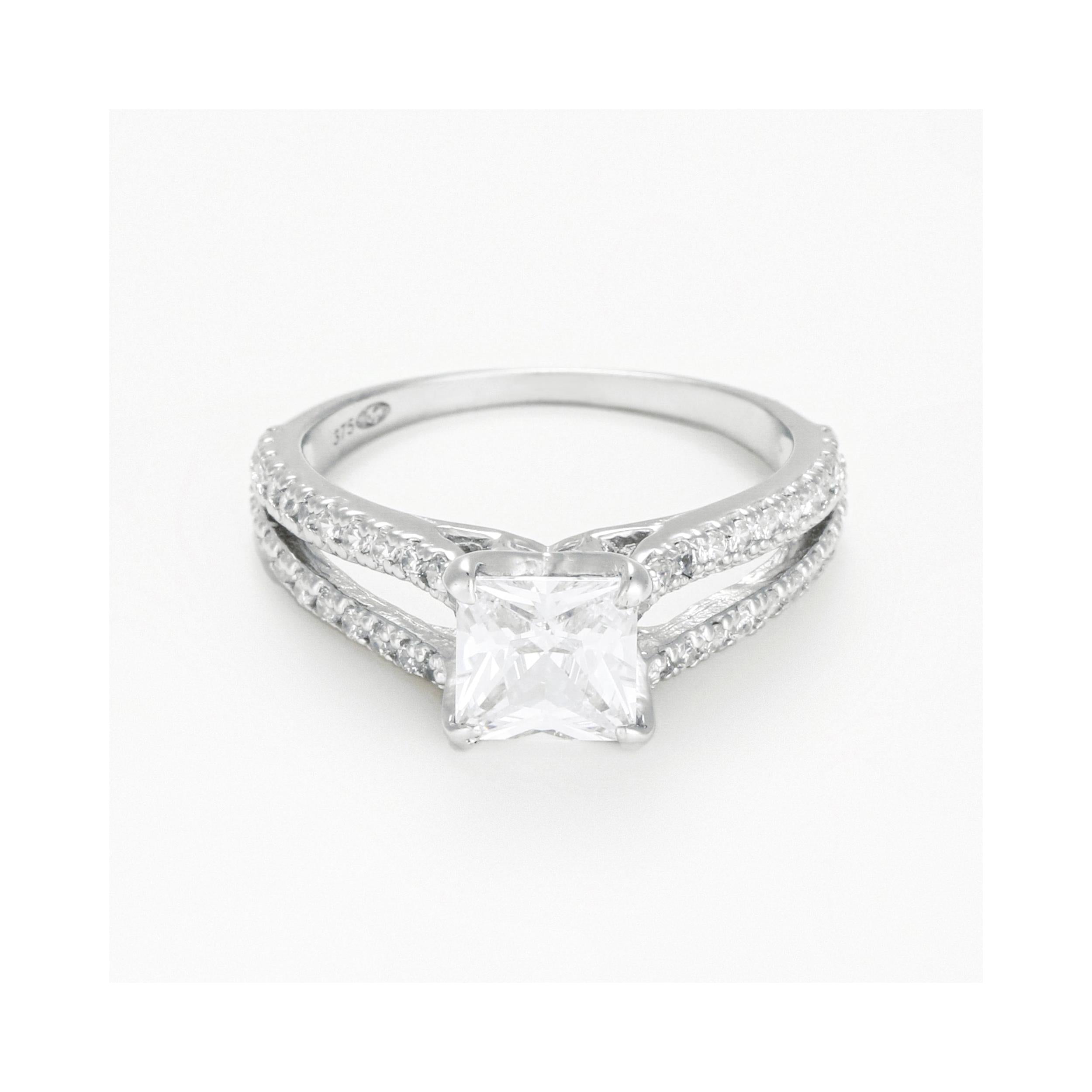 Bague "La Merveilleuse" Or Blanc 375/1000 Et Zirconium