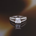 Bague "La Merveilleuse" Or Blanc 375/1000 Et Zirconium