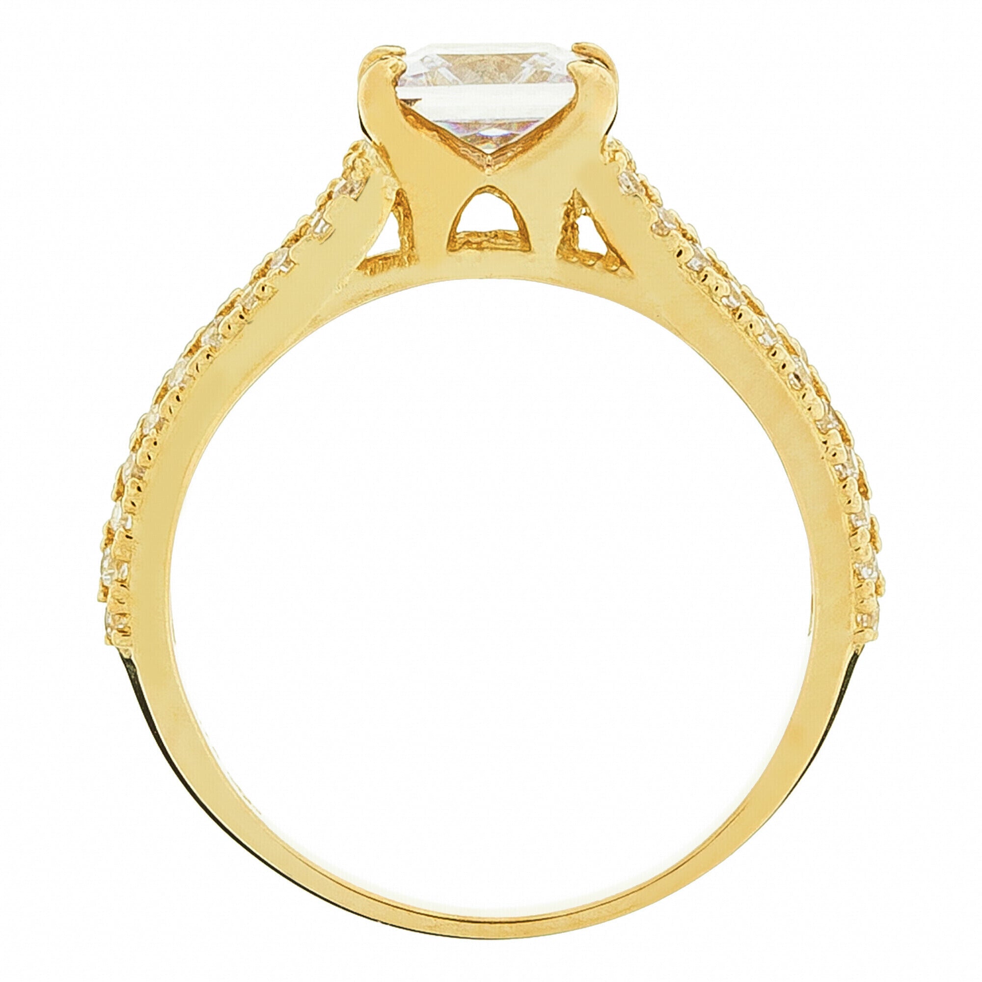 "La Merveilleuse" Ring - Yellow Gold 375/1000 and Zirconium