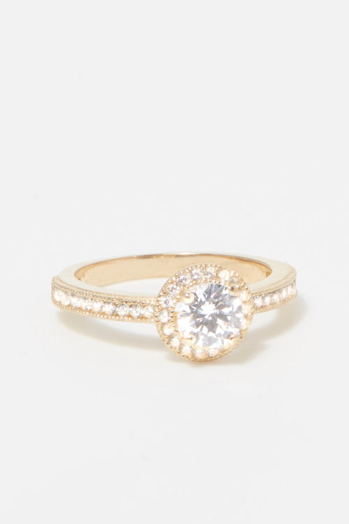 Anillo "Harmony" - Oro amarillo 375/1000 y circonio